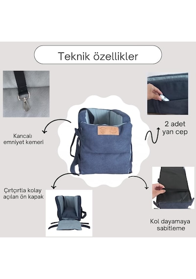 3 Fonksiyonlu Konsol Taşıma Çantası-köpek Araba Koltuğu-köpek Yatağı-evde Dışarda Arabada Antrasit