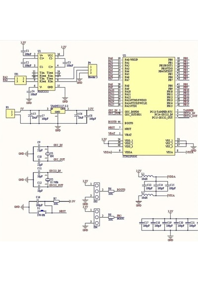 Stm32f103c6t6 Arm Cortex M3 Bluepill 72mhz Cpu 32k Flash Tqfp48 Minimum Sistem Geliştirme Kartı