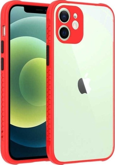 Apple Uyumlu iPhone 12 Kılıf Zore Kaff Kapak Kırmızı