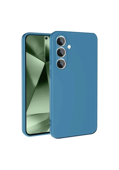 Samsung Uyumlu Galaxy S24 Fe Kılıf Nano İçi Kadife Silikon - Mavi 0.2M-Çok Renkli