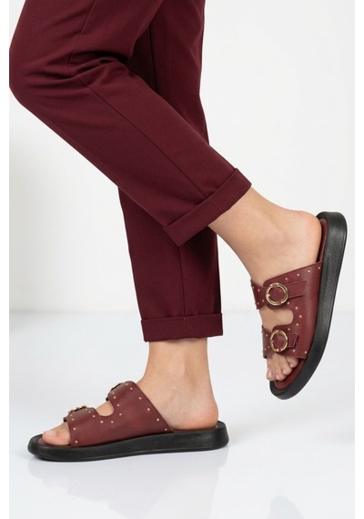 Ayakmod 513088 Z Bordo Kadın Terlik