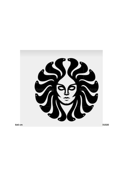 Airbrush Tattoo Medusa Yapışkanlı Stencil Süsleme Ve Boyama Kalıbı