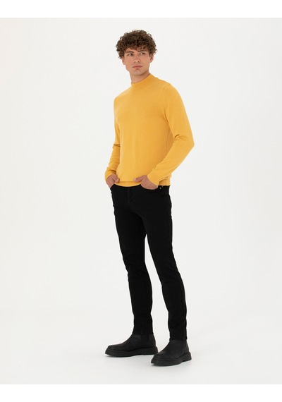 Pierre Cardin Erkek Hardal Triko Kazak 50276161-vr072 Hardal