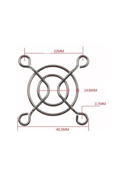 4cm Fan Kapağı Teli Metal 40x40mm