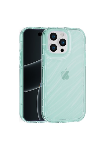 Apple Uyumlu iPhone 13 Pro Max Telefon Kılıfı Kamera Çıkıntılı Kabartmalı Parlak Desenli Darbe Emici Silikon Kılıf Yeşil