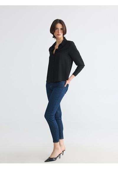 Lcwaıkıkı Classic İndigo Slim Mom Kadın Jean Pantolon
