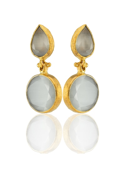 Kadir Jewellery 22 Ayar Altın Kaplama Vintage Küpe -el İşçiliği Ve Hipoalerjenik Küpe Gri 39645658
