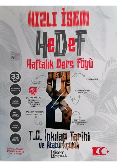İsem Hızlı İsem 8.sınıf Lgs Hedef İnkılap Tarihi Haftalık Ders Fö