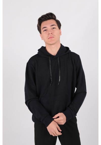 Five Pocket Fp24b2124 Erkek Kapşonlu Kanguru Cepli Sweatshirt Lacivert