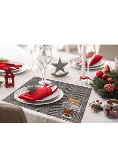 Teddies Kumaş Amerikan Servis 4'lü Set 35x50cm Keten Kumaş, Ulusl. Yıkama Ve Solmama Sertifikası Çok Renkli