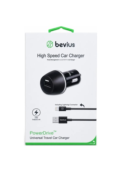 Dilaratrendhouse Lightning Siyah 12w Kablolu Araç Şarj Cihazı Bvs-au511 Dlra Standart