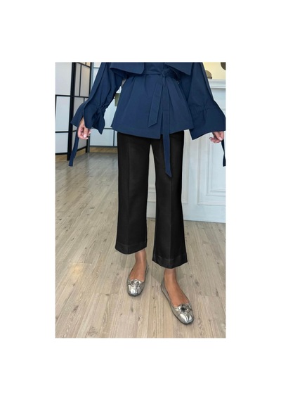Unika Boutique Önden Dikişli Scuba Pantolon Siyah Ssiiyah