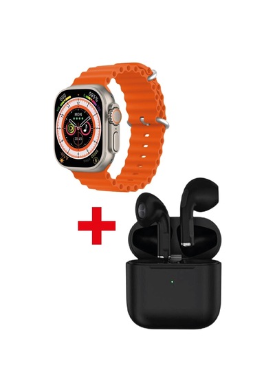 GS8 Watch 8 Ultra Akıllı Saat Turuncu Watch Inc Siyah Pro5 Benzeri Bluetooth Kulaklık Hediye (İthalatçı Garantili) GS8 Watch 8 Ultra Akıllı Saat Turuncu Watch Inc Siyah Pro5 Benzeri Bluetooth Kulaklık Hediye (İthalatçı Garantili)
