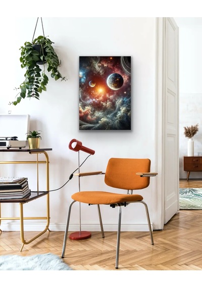 Gezegenler Temalı Kanvas Tablo 70x100 Cm 100 x 100