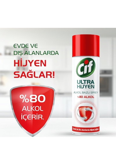 Cif Ultra Hijyen Alkol Bazlı Sprey 400 ML