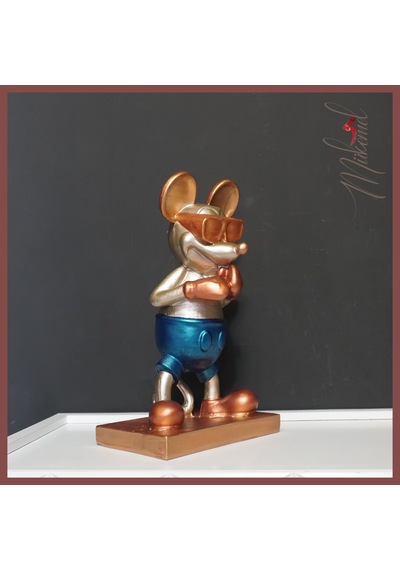 Boksör Mickey Mickey Fare Heykeli, Dekoratif Boks Heykeli, El...