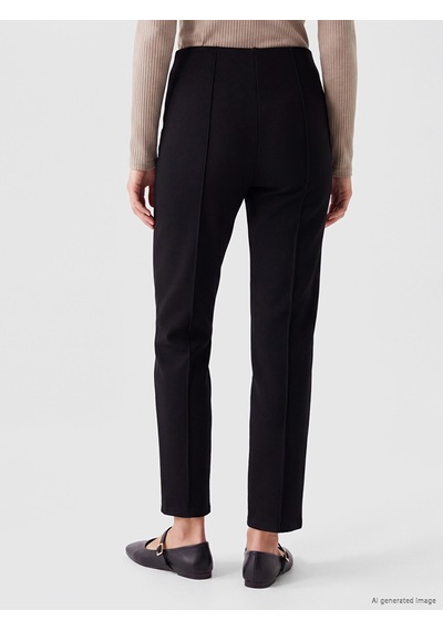 LC Waikiki Lc Waıkıkı Siyah Dar Fit Kadın Fitilli Pantolon
