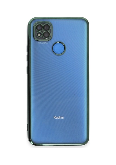 Redmi 9c Kılıf Razer Lensli Silikon - Yeşil Bz8683140482749