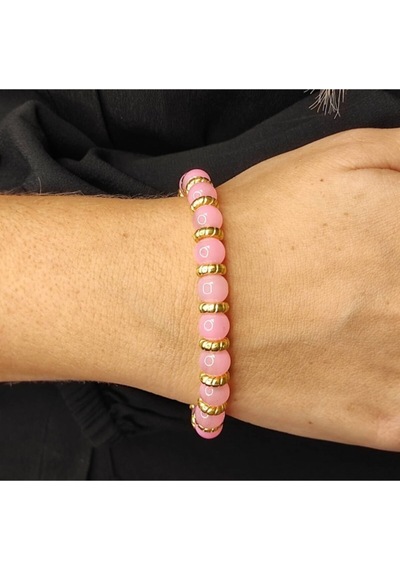 Oriental Kuyumculuk Jewellery Pembe Taşlı Bileklik Altın
