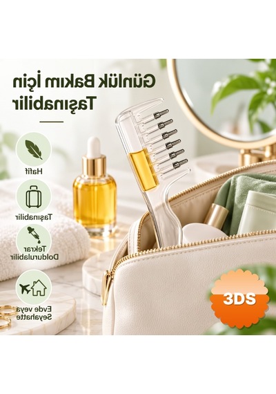 Saç Bakım Yağı Uygulama Tarağı Serum Tarağı Yeniden Doldurulabilir Hazne