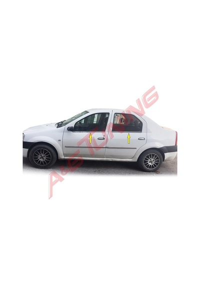 Dacia Logan Krom Cam Çıtası Tk 2005-2008 4Prç Paslanmaz Çelik N11.4099