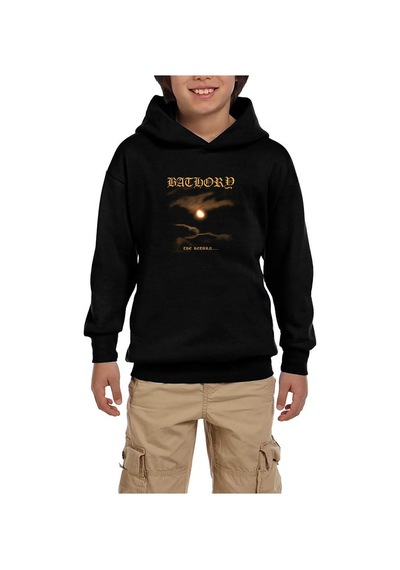 Zepplin Giyim Bathory the Return Siyah Çocuk Kapşonlu Sweatshirt Siyah