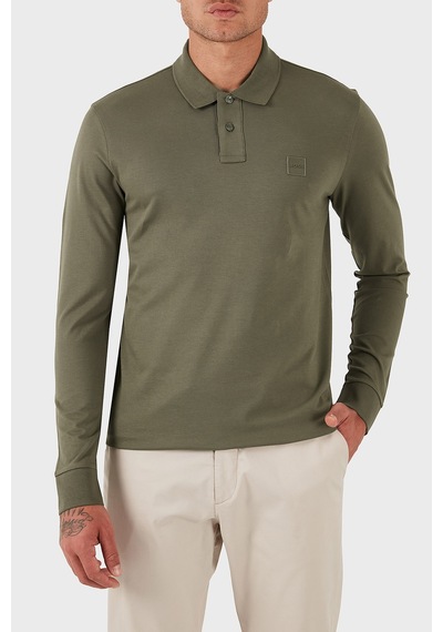 Boss Erkek Polo Yaka Sweat 50507704 342 Haki Haki