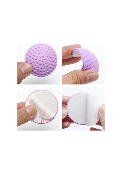 8 Adet Beyaz Renk Çok Amaçlı Yapışkanlı Silikon Kapı Duvar Klozet Kapağı Masa Köşe Koruyucu Tampon