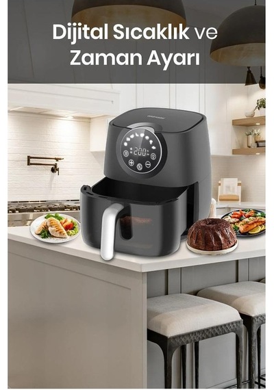 Goldmaster GM-7419 Freefry Cam Kapak Hazneli Sıcak Hava Fritözü