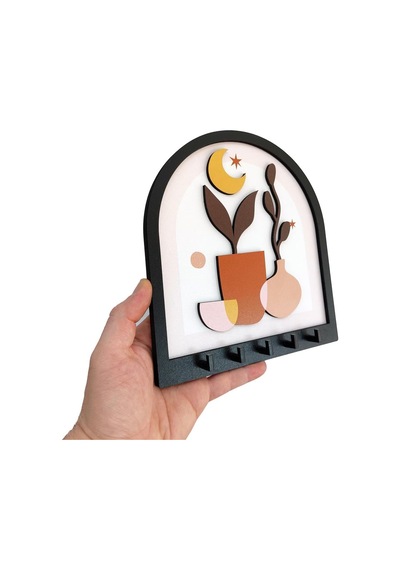 Caju Art &amp Decoration Cajuart Katmanlı Tasarım Sanatsal Bitki Vazo Duvar Askılık Dekor Anahtarlık Diğer