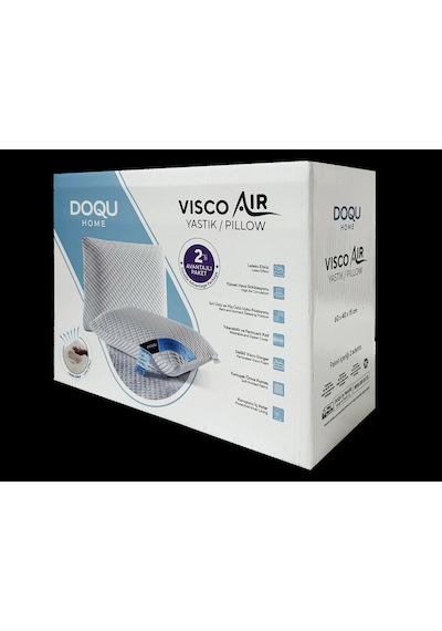 Doqu Home Visco Air Yastık 2'li Avantajlı Paket 60 X 40 Cm - Beyaz Beyaz