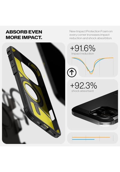 İphone 16 Pro Max İle Uyumlu Magsafe Kılıf Tough Armor Mag Fit Black - Acs08013