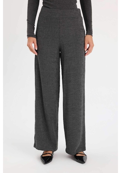 Defacto Wide Leg Bürümcük Pantolon D5141AX24AUAR191 Antrasit