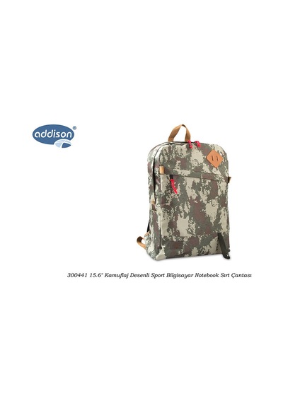 Addison 300441 15.6 Kamuflaj Desenli Notebook Sırt Çantası