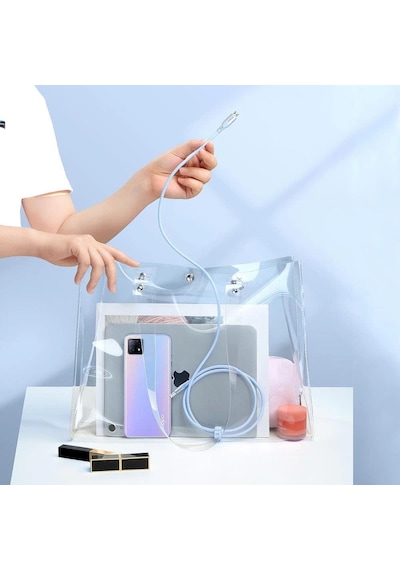 Mcdodo CA-1864 Typec To Apple iPhone Uyumlu PD 36W Hızlı Data-Şarj Kablo 1.2m Mavi