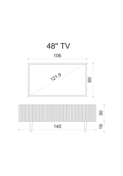 Capella Beyaz Country Mdf 3 Kapak Duvara Monte 140 Cm Tv Ünitesi