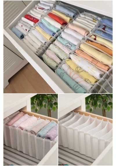 Serstil 2 Adet - Medium 11 Gözlü Çekmece Içi Düzenleyici Organizer 16 X 40 X 12 Beyaz