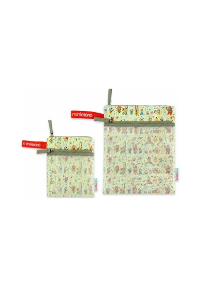 Minimono 2'li Islak & Kuru Çanta Seti Sıvı Geçirmez Pu İç Yüzey Büyük + Küçük Boy 2'li Set Karnaval