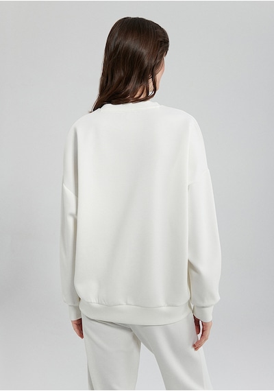 Mavi - Lux Touch Beyaz Modal Sweatshirt 168837-70057 Beyaz