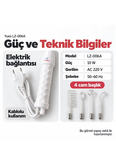 Yues Lz-006a 4 Başlıklı Yüksek Frekans Cilt Ve Saç Bakım Cihazı