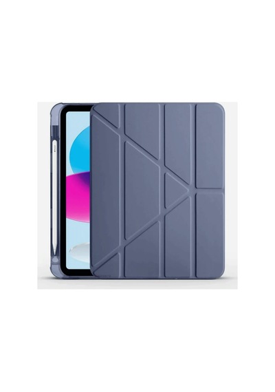Apple İpad 2025 10.9 10.nesil A16 Kılıf Kalemlikli Mars Tablet Kılıfı - Lavender Arka Kapak