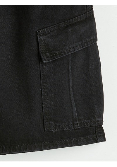 Lcw Jeans Siyah Regular Fit Erkek Jean Şort