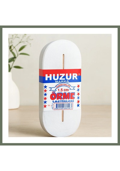 Bezos Paça Lastik Yassı 1.5 Cm Beyaz - 10 M Bezos1