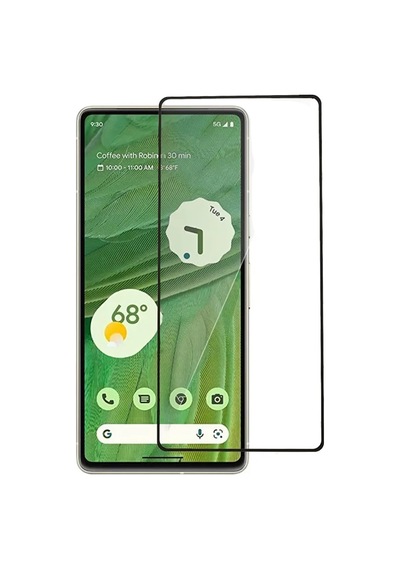 Microcase Google Pixel 7a Tam Kaplayan Cam Koruyucu -siyah Al3276