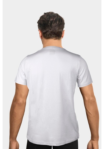 Jiber Erkek Bambu Terletmeyen Hafif Kumaş T-shirt Beyaz