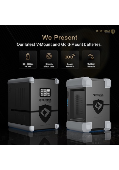 Patona Protect V-mount Pil V99-pd100 99wh Usb-c Usb-a D-tap 2xdc