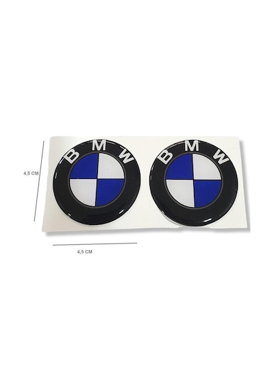 Bmw Uyumlu Sticker 2 Li Set 5x5 Cm Bmw Logo , Bmw Etiket Damla