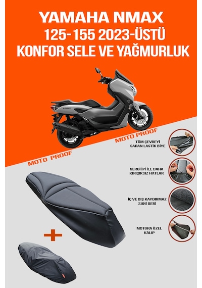 Yamaha Nmax 2023 - Üstü Konfor Sele Ve Yağmurluk Kılıf