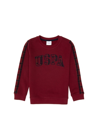 U.S. Polo Assn. Erkek Çocuk Bordo Bisiklet Yaka Sweatshirt 50316537-VR014