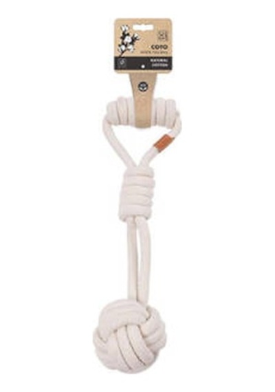 Coto Tug Ball Örgü Köpek Oyuncağı Beyaz 36 Cm